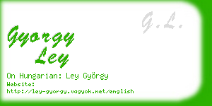 gyorgy ley business card